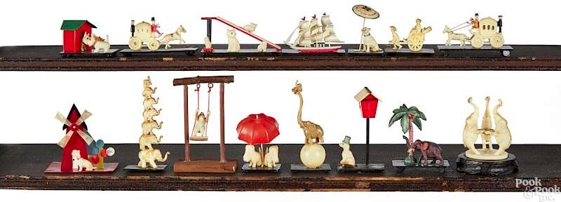 Appraisal: Massive collection of miniature celluloid animals Massive collection of miniature