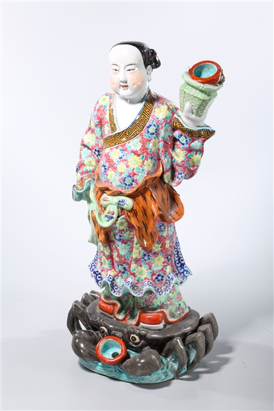 Appraisal: Chinese enameled porcelain immortal x x approx