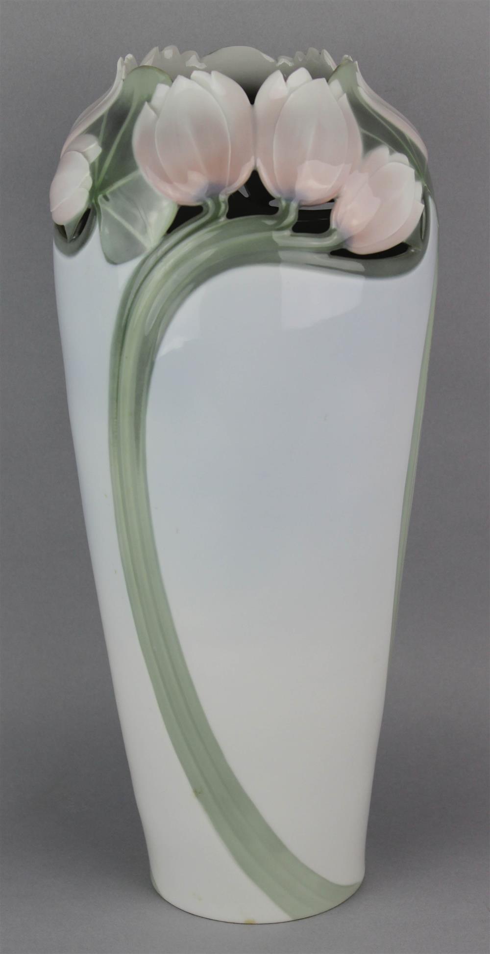 Appraisal: RORSTRAND PORCELAIN LARGE VASE green printed mark and KL for