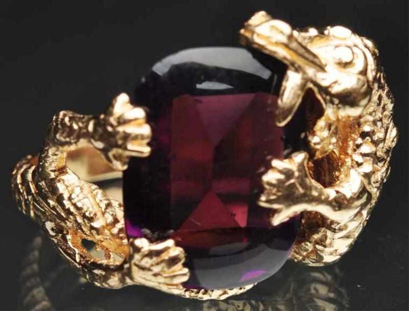 Appraisal: K Y Gold Dragon Ring with Amethyst Weight grams dwt