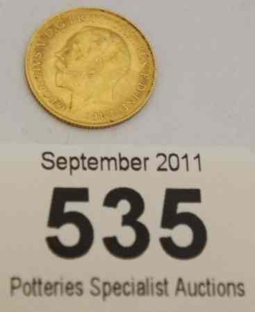 Appraisal: Gold Half Sovereign dated