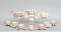 Appraisal: Old Belleek Nautilus Tea Service ca - Shell bowl ca