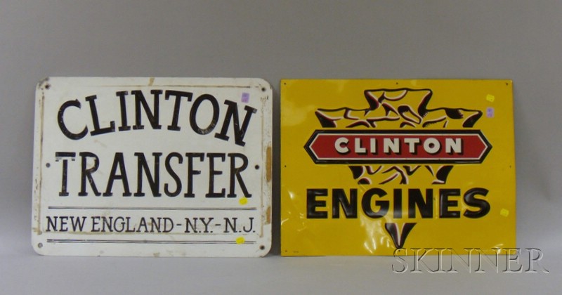 Appraisal: Clinton Transfer New England-N Y -N J and Clinton Engines