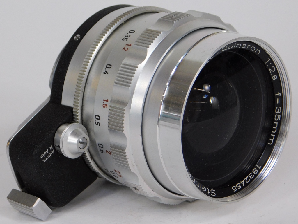 Appraisal: STEINHEIL AUTO-QUINARON LENS MM F Steinheil M nchen Auto-Quinaron lens