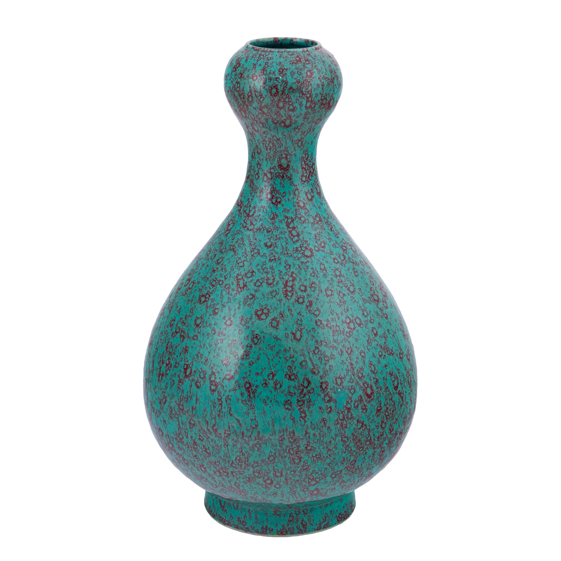 Appraisal: CHINESE ROBIN'S EGG GLAZED GARLIC-MOUTH VASE Chinese robin's egg glazed