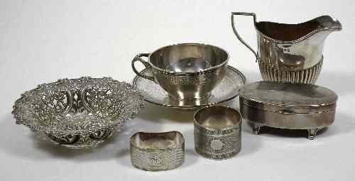 Appraisal: A th Century French silver tea cup and saucer the