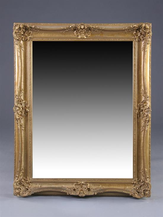 Appraisal: LOUIS XV STYLE WALL MIRROR th century composition and gilt-wood