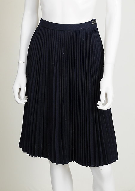 Appraisal: A navy pleated wool Vivienne Westwood skirt mid length pale