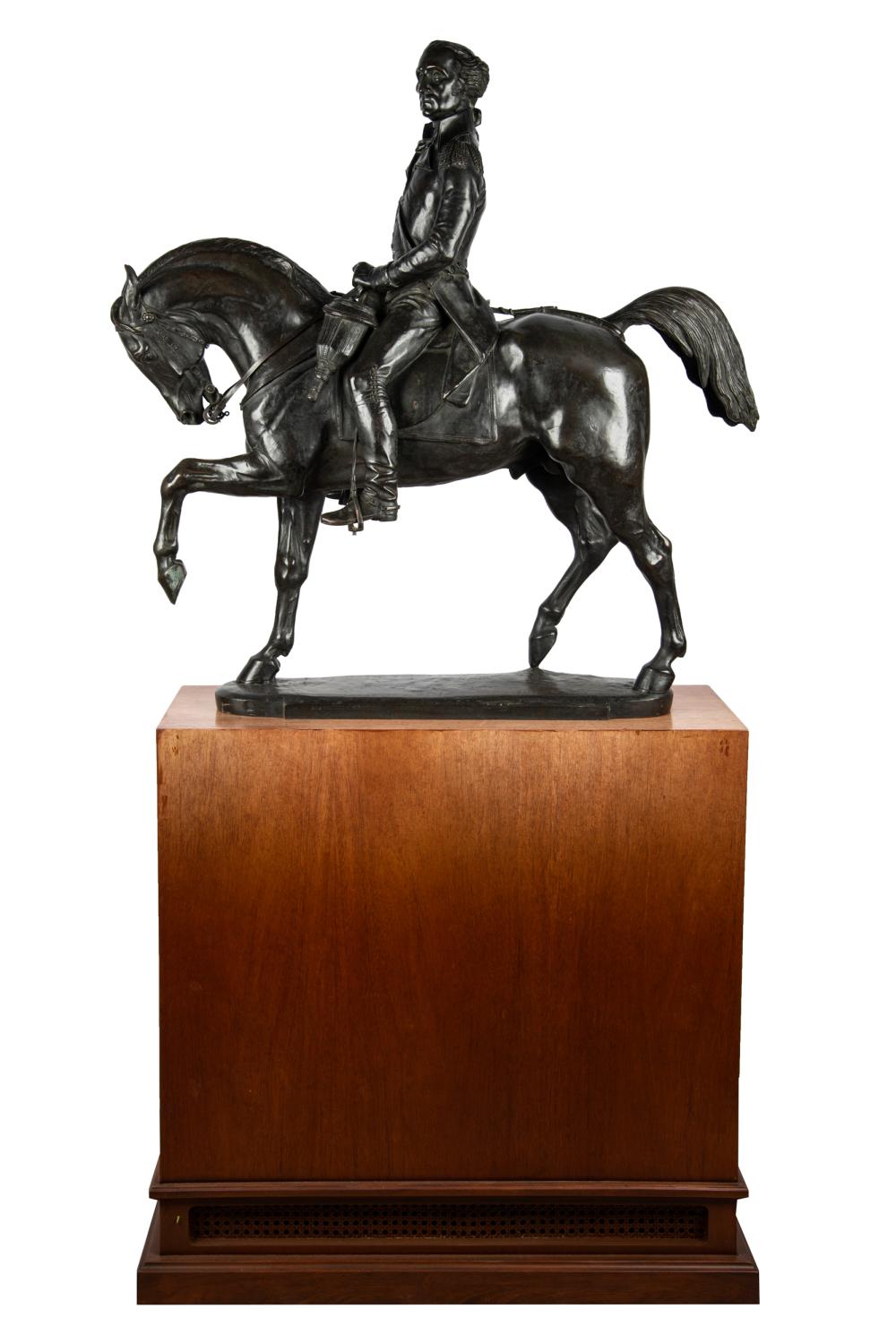 Appraisal: BARON CHARLES MAROCHETTI - GEORGE WASHINGTONpatinated bronze unsigned depicted seated