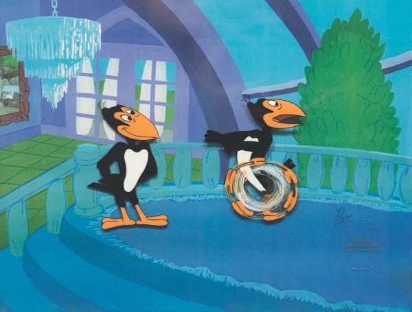 Appraisal: HECKLE AND JECKLE ANIMATION CEL x sight size Heckle and