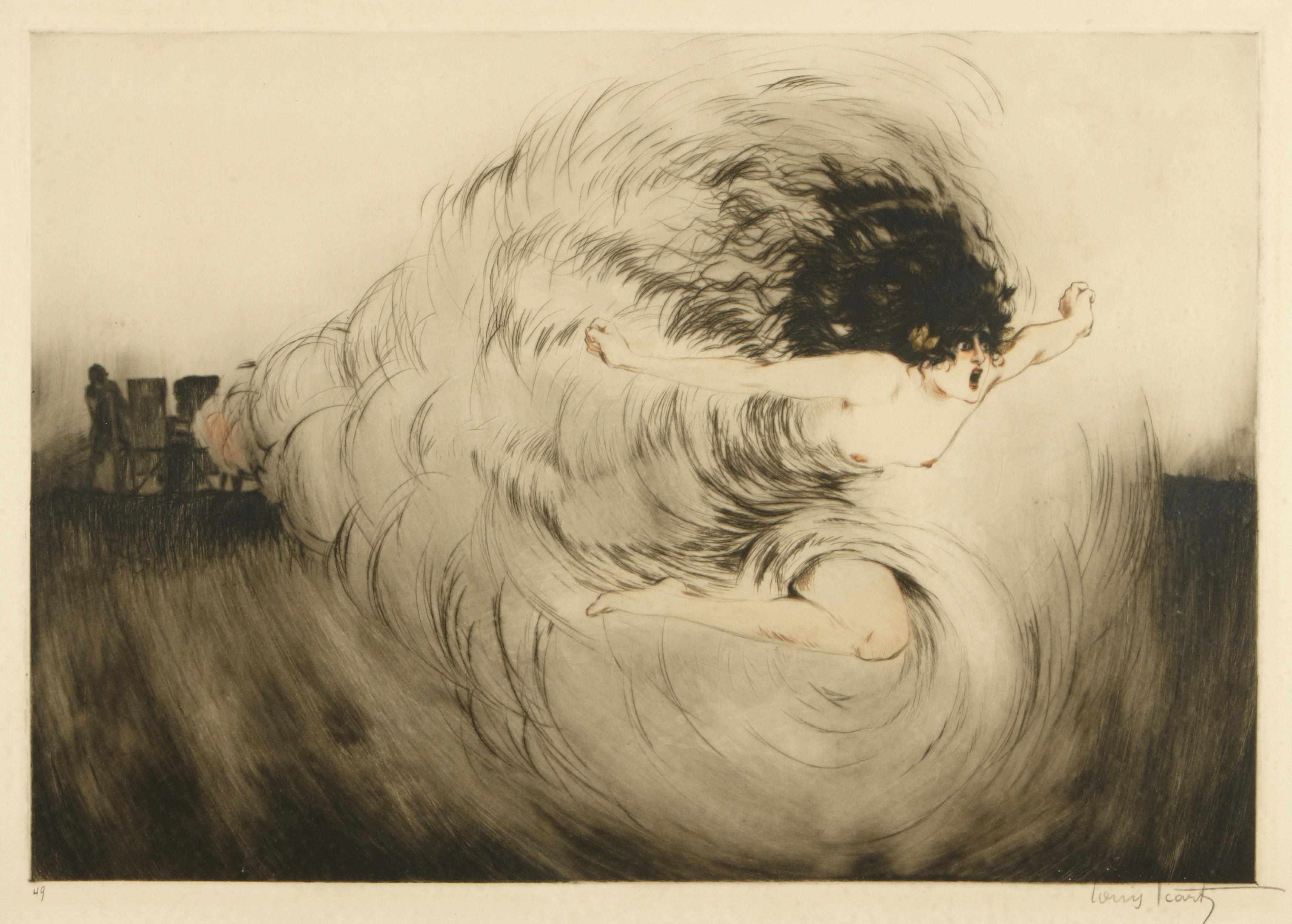 Appraisal: Louis Icart French - Voice of the Cannon H C