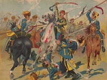 Appraisal: Vintage Russian Color Lithograph ca Our Cossack Heroes A vintage