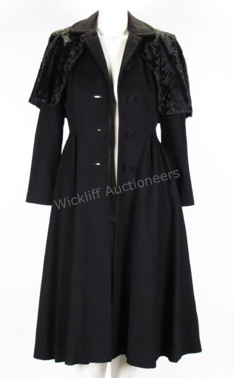 Appraisal: A lady's full length wool coat tags by Furstmann and