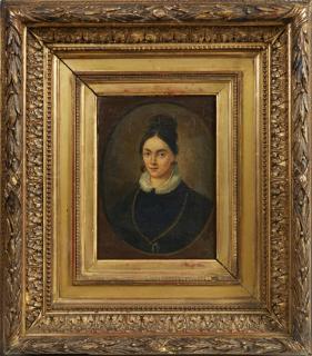 Appraisal: French School Portrait of a Woman in a Ruffled C