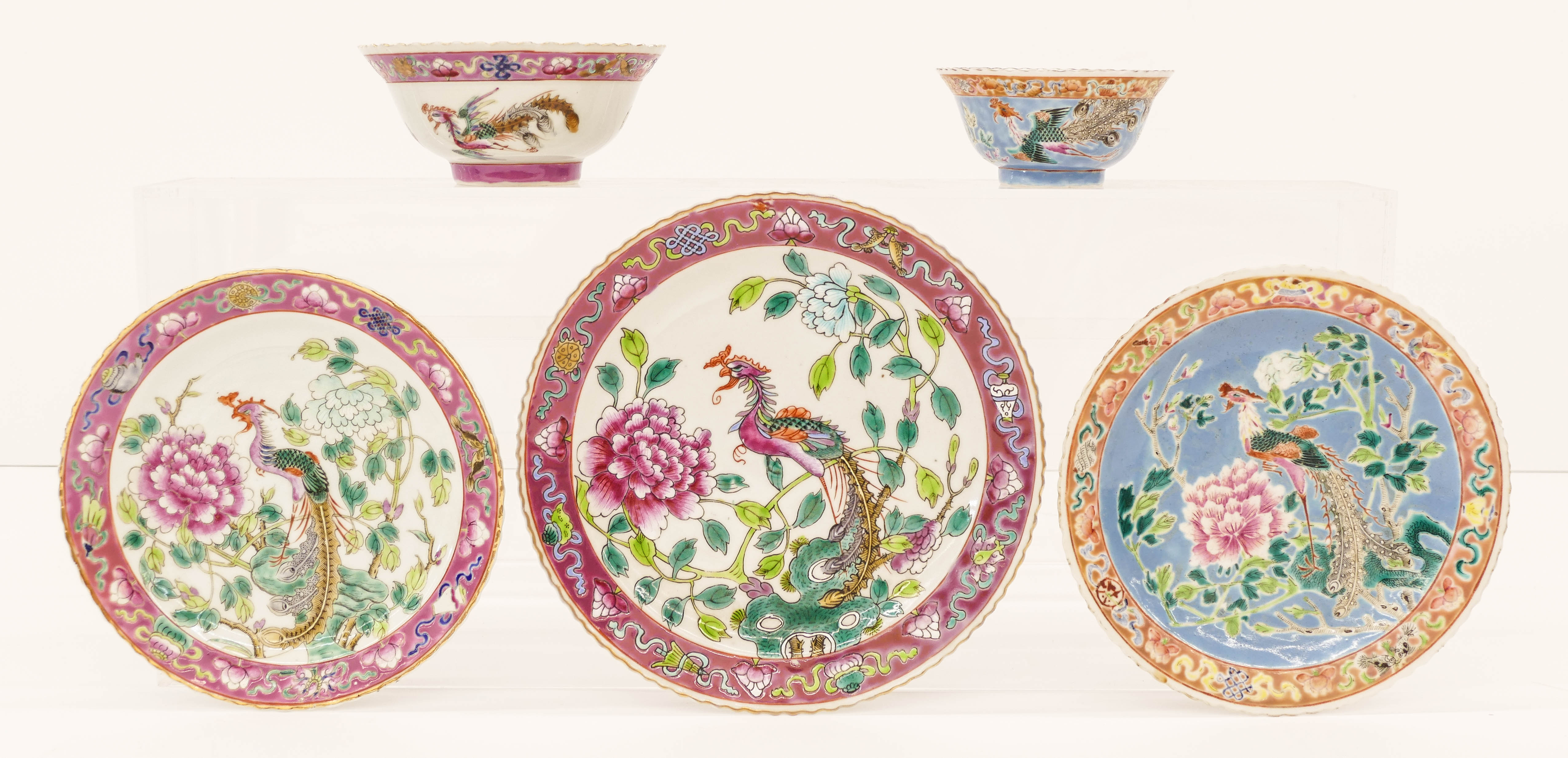 Appraisal: pc Chinese Qing Peranakan Bowls and Plates '' to ''