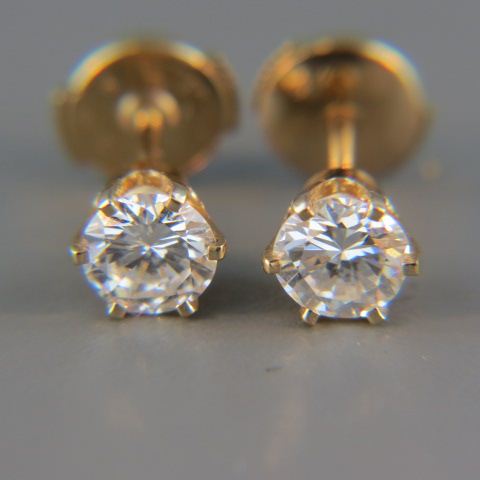 Appraisal: Diamond Stud Earrings carat total VS clarity G-H color k