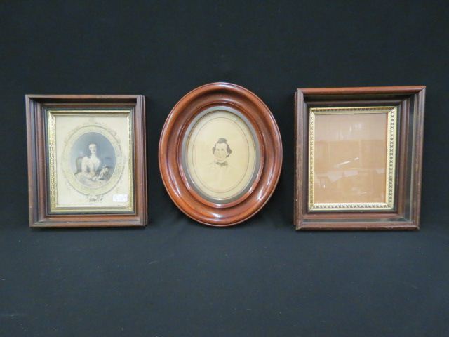 Appraisal: Victorian Walnut Frames two shadowbox style x is largest and