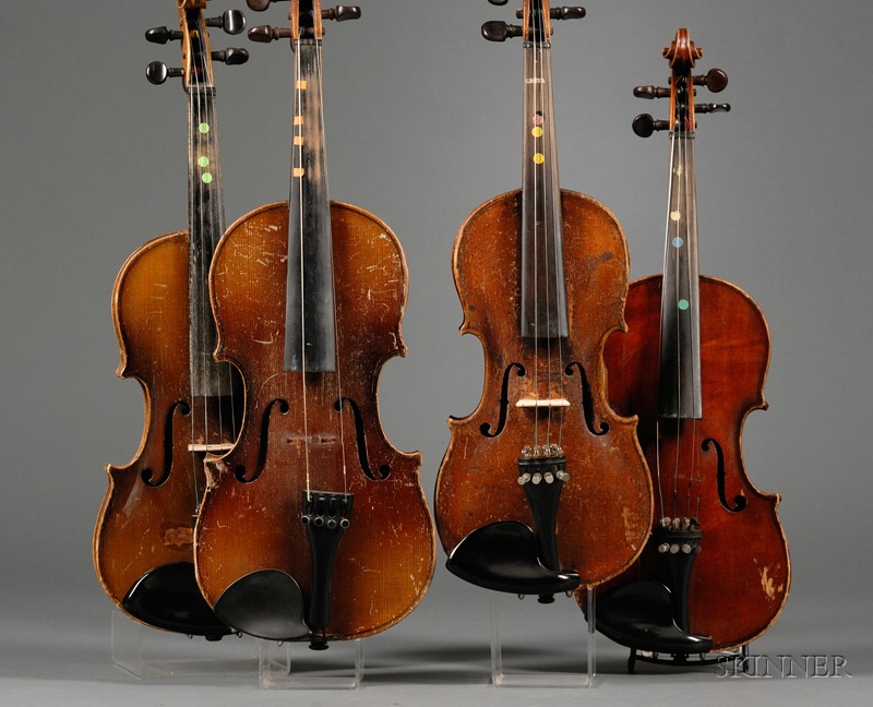 Appraisal: Four Child's Violins