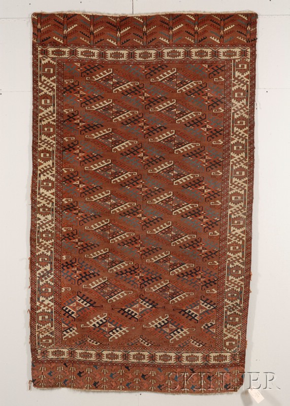 Appraisal: Yomud Main Carpet West Turkestan third quarter th century even