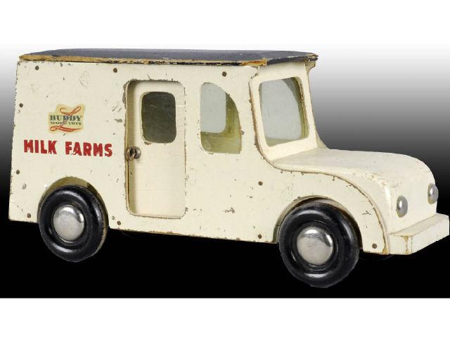 Appraisal: Buddy L Wood Milk Farms Truck Toy Description Made in