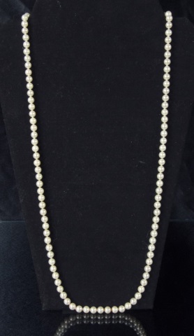 Appraisal: Mikimoto Strand of PearlsJapanese cultured Akoya pearls - mm L