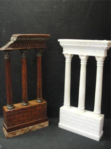 Appraisal: Neoclassical Decorative Greek Columns white marble wood on a marble