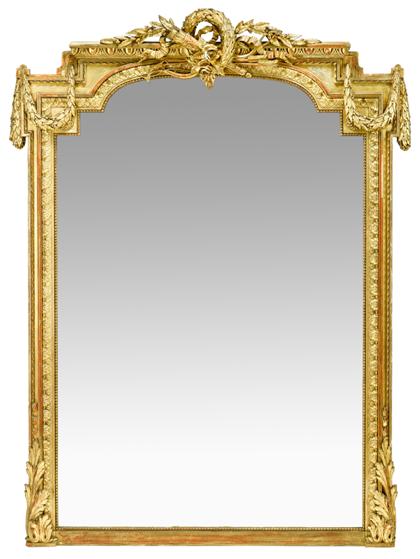 Appraisal: Louis XVI style giltwood overmantel mirror th century