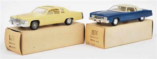 Appraisal: Two Jo-Han Plastic Models one Cadillac light yellow body ivory