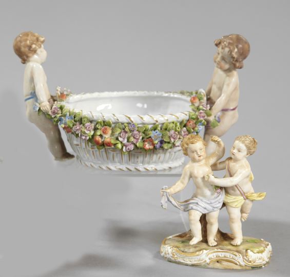 Appraisal: Two-Piece Group of Continental Porcelain Figures fourth quarter th century