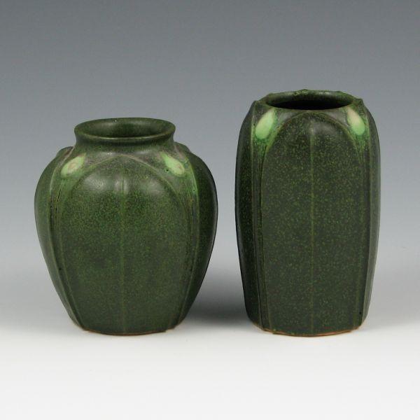 Appraisal: Two mini vases from The Arts Clay Co in matte