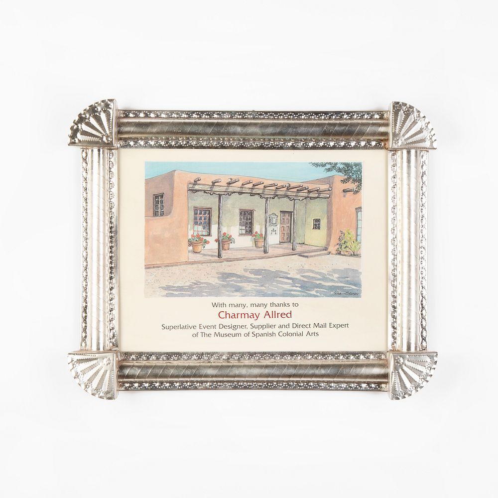 Appraisal: Jason Younis y Delgado Tin Frame with Dedication Print Jason