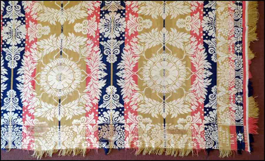 Appraisal: PENNSYLVANIA JACQUARD COVERLET Emanuel Meily Lebanon ' '' x '