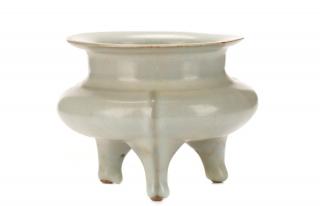 Appraisal: Chinese Longquan Style Celadon Tripod Censer Chinese likely th century