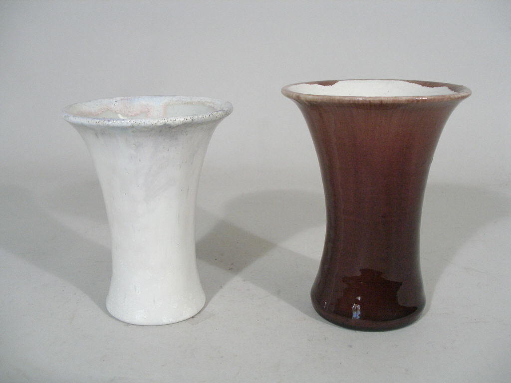 Appraisal: Two NC Pottery Ku Vases Pisgah Forest one vase w