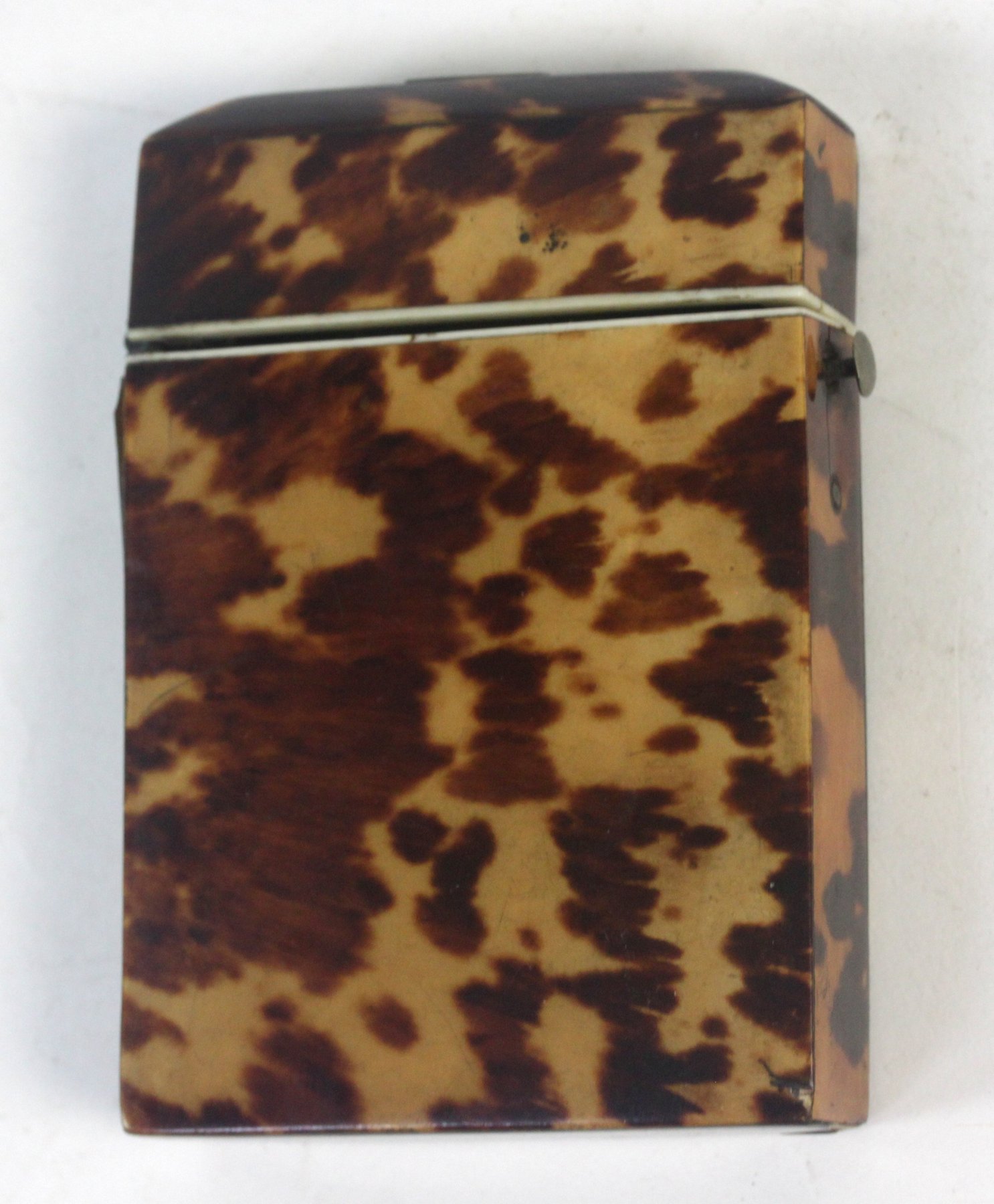 Appraisal: A th Century tortoiseshell and ivory card case cm high