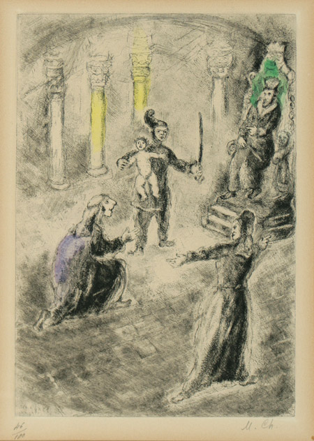 Appraisal: Marc Chagall Russian French - The Judgement of Solomon From