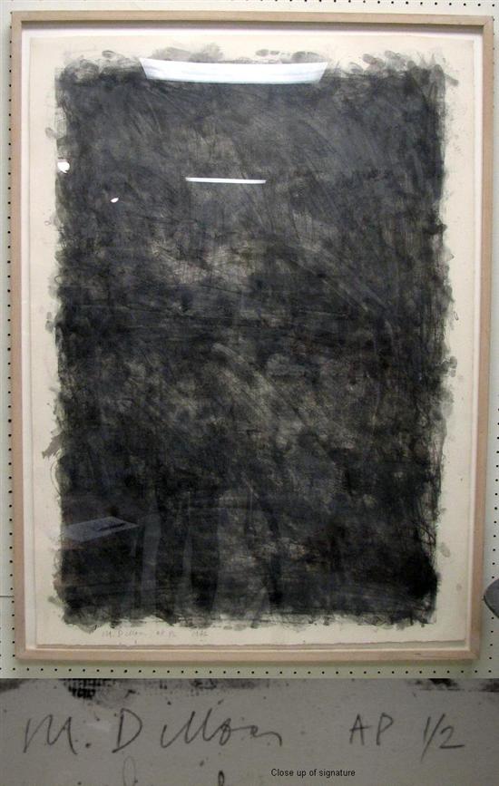 Appraisal: Michael Dillon American - charcoal abstract AP signed in pencil