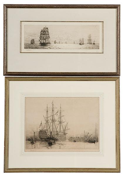 Appraisal: WILLIAM LIONEL WYLLIE ETCHINGS English early th century Lot of