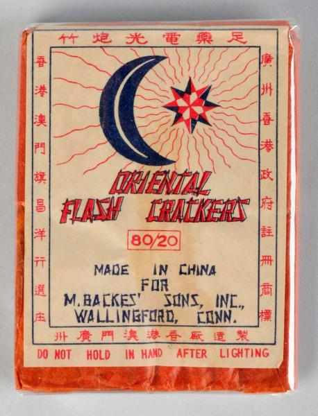 Appraisal: Oriental Flash Crackers -Pack Firecrackers Class M Backes Sons in