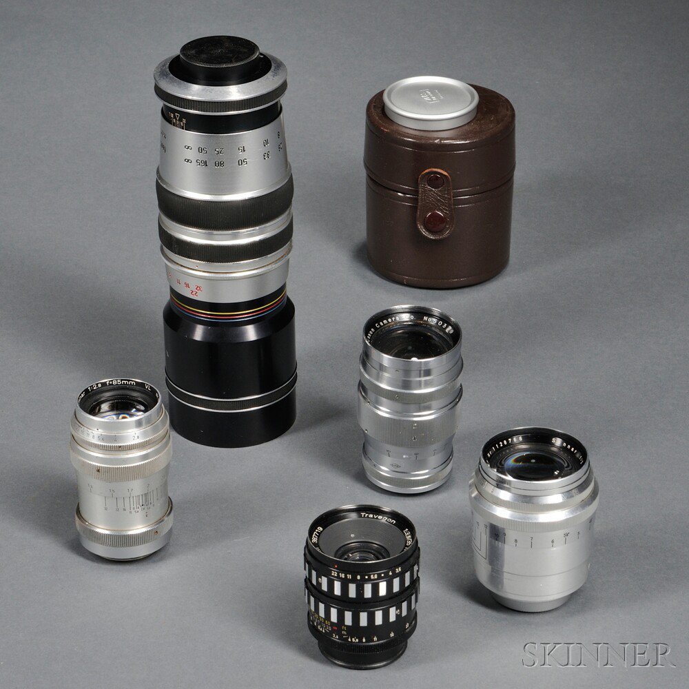 Appraisal: Various M Screw Mount Lenses a Steinheil mm f Culminar