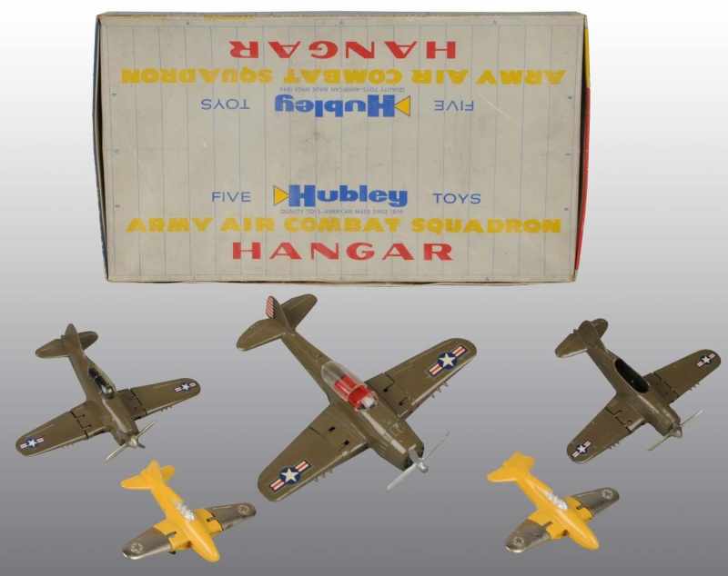 Appraisal: Hubley Die-Cast Airplane Combat Squadron Toy Set Description American Five