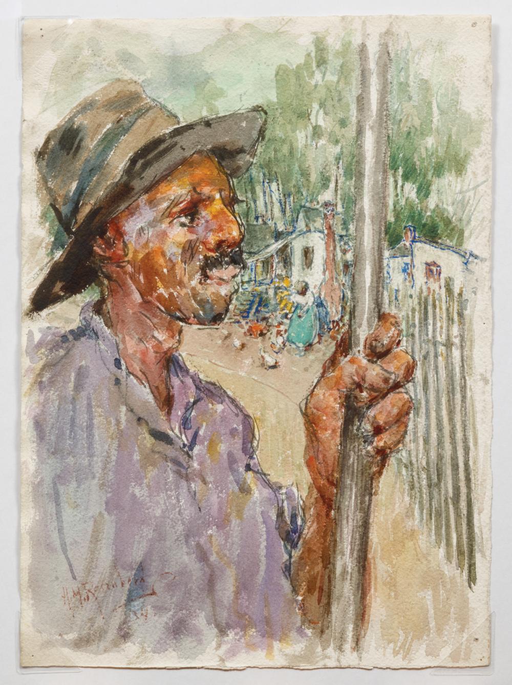 Appraisal: Henry Mortikar Rosenberg American - Portrait of a Man watercolor