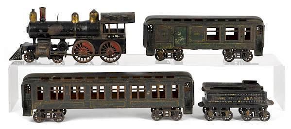 Appraisal: Kenton cast iron four-piece floor train to inclu Kenton cast