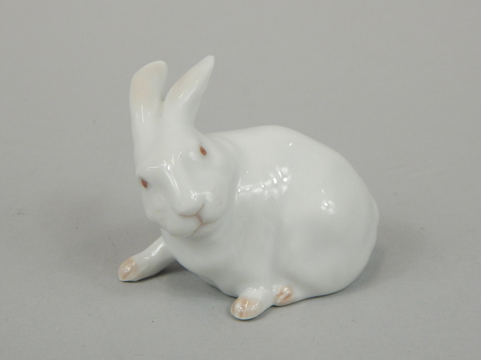 Appraisal: A Royal Copenhagen figure of a rabbit number cm high