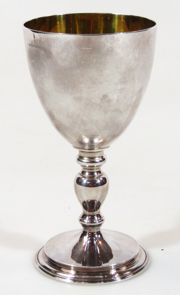 Appraisal: An Elizabeth II silver goblet by Garrard Co the bell