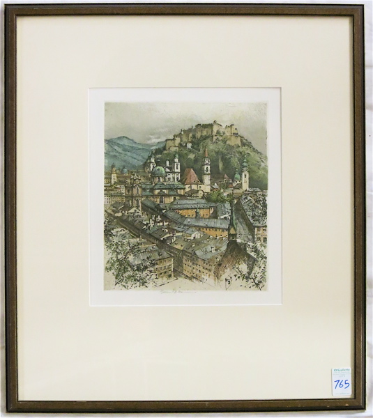 Appraisal: ROBERT KASIMIR ETCHING AND AQUATINT Austria - Austrian city with