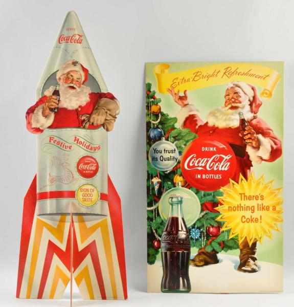 Appraisal: Lot of Coca-Cola Santa Posters Includes one Santa poster with