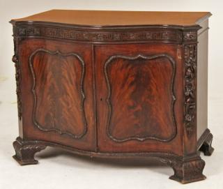 Appraisal: ENGLISH WILLIAM KENT STYLE MAHOGANY COMMODE ENGLISH WILLIAM KENT STYLE