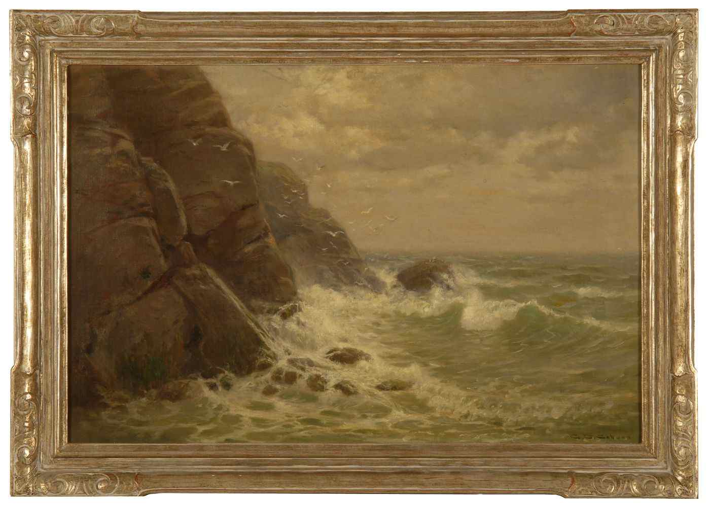 Appraisal: CHARLES DREW CAHOONAmerican - Surf crashing against the rocks at