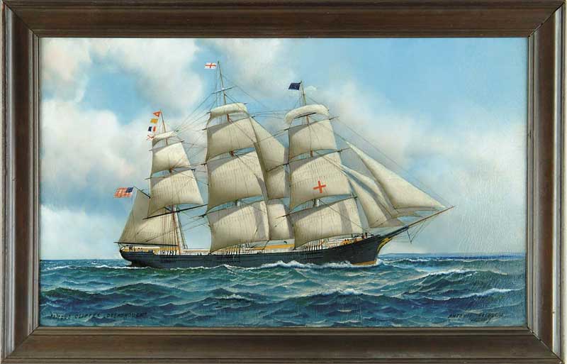 Appraisal: ANTONIO NICOLO GASPARO JACOBSEN American - PORTRAIT OF THE CLIPPER